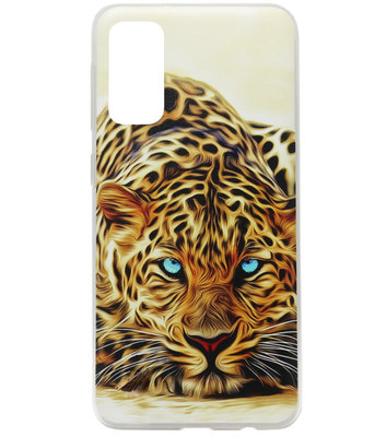 ADEL Siliconen Back Cover Softcase Hoesje voor Samsung Galaxy S20 - Tijger Oranje