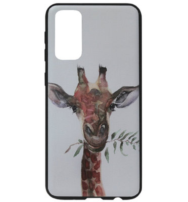 ADEL Siliconen Back Cover Softcase Hoesje voor Samsung Galaxy S20 Ultra - Giraf