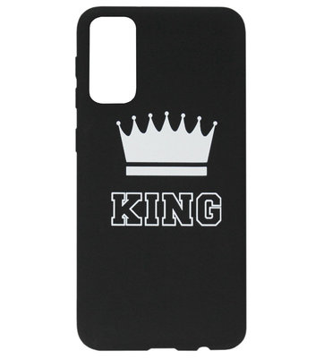 ADEL Siliconen Back Cover Softcase Hoesje voor Samsung Galaxy S20 Plus - King Zwart