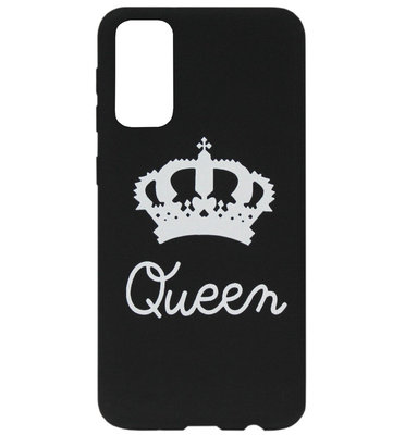 ADEL Siliconen Back Cover Softcase Hoesje voor Samsung Galaxy S20 Ultra - Queen Zwart