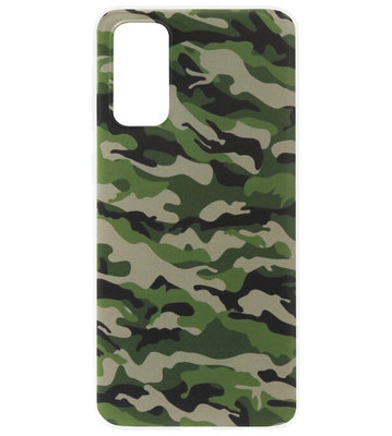 ADEL Siliconen Back Cover Softcase Hoesje voor Samsung Galaxy S20 Plus - Camouflage