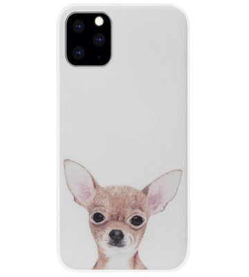 ADEL Siliconen Back Cover Softcase Hoesje voor iPhone 11 Pro - Chihuahua Hond