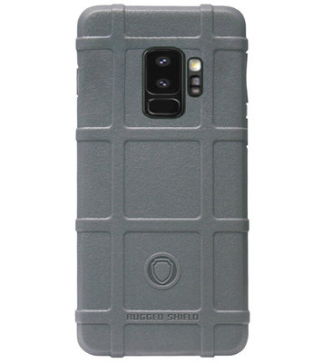 RUGGED SHIELD Rubber Bumper Case Hoesje voor Samsung Galaxy S9 - Grijs