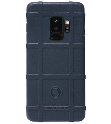 RUGGED SHIELD Rubber Bumper Case Hoesje voor Samsung Galaxy S9 - Blauw
