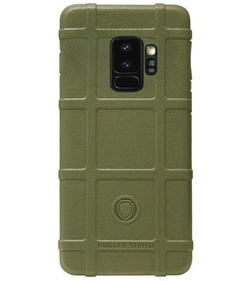 RUGGED SHIELD Rubber Bumper Case Hoesje voor Samsung Galaxy S9 Plus - Groen