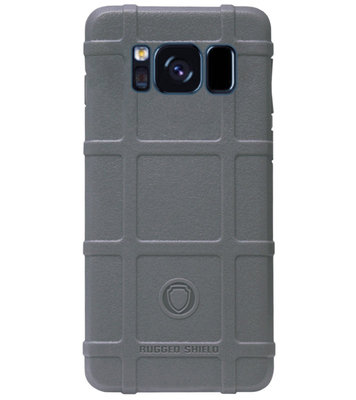 RUGGED SHIELD Rubber Bumper Case Hoesje voor Samsung Galaxy S8 Plus - Grijs