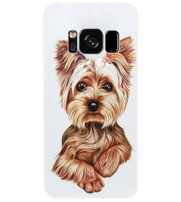 ADEL Siliconen Back Cover Softcase Hoesje voor Samsung Galaxy S8 Plus - Yorkshire Terrier Hond
