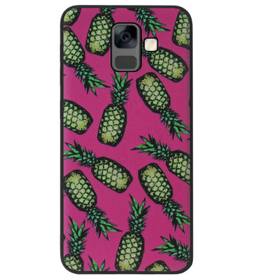 ADEL Siliconen Back Cover Softcase Hoesje voor Samsung Galaxy A6 Plus (2018) - Ananas