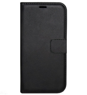 LC.IMEEKE Kunstleren Book Case Portemonnee Pasjes Hoesje voor Samsung Galaxy A8 Plus (2018) - Zwart