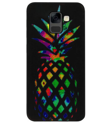 ADEL Siliconen Back Cover Softcase Hoesje voor Samsung Galaxy A8 Plus (2018) - Ananas Kleur