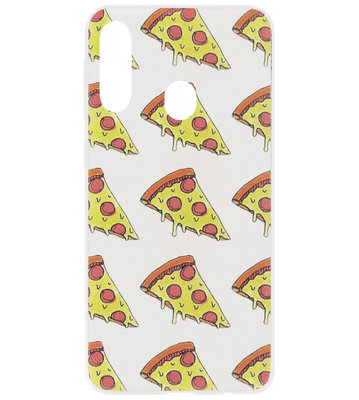 ADEL Siliconen Back Cover Softcase Hoesje voor Samsung Galaxy A40 - Pizza Junkfood