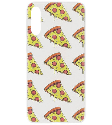 ADEL Siliconen Back Cover Softcase Hoesje voor Samsung Galaxy A50(s)/ A30s - Pizza Junkfood