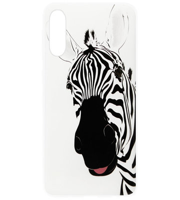 ADEL Siliconen Back Cover Softcase Hoesje voor Samsung Galaxy A70(s) - Zebra
