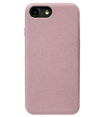 ADEL Tarwe Stro TPU Back Cover Softcase Hoesje voor iPhone 8 Plus/ 7 Plus - Duurzaam afbreekbaar Milieuvriendelijk Roze