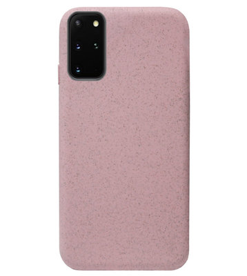 ADEL Tarwe Stro TPU Back Cover Softcase Hoesje voor Samsung Galaxy S20 Plus - Duurzaam afbreekbaar Milieuvriendelijk Roze