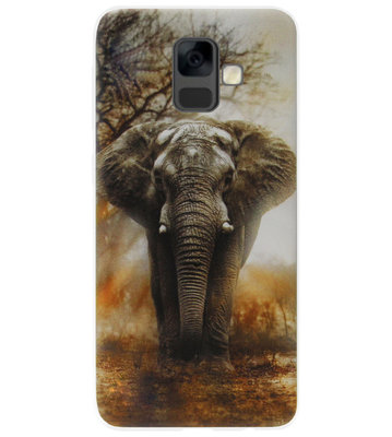ADEL Siliconen Back Cover Softcase Hoesje voor Samsung Galaxy A6 (2018) - Olifant Grijs