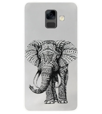 ADEL Siliconen Back Cover Softcase Hoesje voor Samsung Galaxy A6 Plus (2018) - Olifant Cartoon