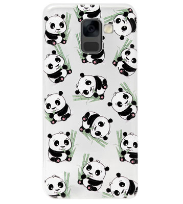 ADEL Siliconen Back Cover Softcase Hoesje voor Samsung Galaxy A8 (2018) - Panda's