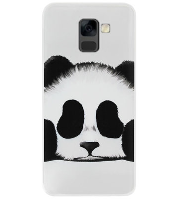 ADEL Siliconen Back Cover Softcase Hoesje voor Samsung Galaxy A8 (2018) - Panda