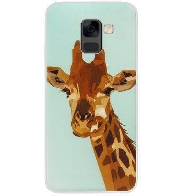 ADEL Siliconen Back Cover Softcase Hoesje voor Samsung Galaxy A8 Plus (2018) - Giraffe