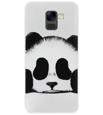 ADEL Siliconen Back Cover Softcase Hoesje voor Samsung Galaxy A8 Plus (2018) - Panda