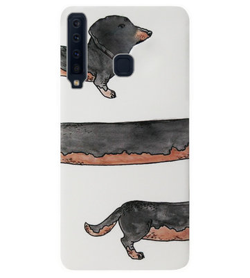 ADEL Siliconen Back Cover Softcase Hoesje voor Samsung Galaxy A9 (2018) - Teckel Hond