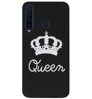 ADEL Siliconen Back Cover Softcase Hoesje voor Samsung Galaxy A9 (2018) - Queen Zwart