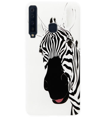 ADEL Siliconen Back Cover Softcase Hoesje voor Samsung Galaxy A9 (2018) - Zebra