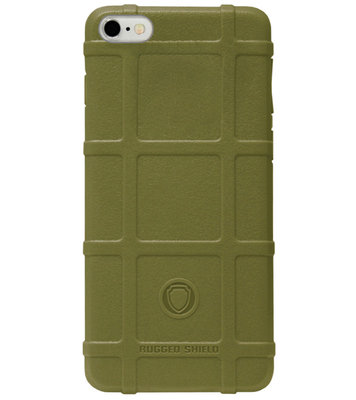 RUGGED SHIELD Rubber Bumper Case Hoesje voor iPhone 6/ 6S - Groen