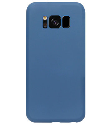 ADEL Premium Siliconen Back Cover Softcase Hoesje voor Samsung Galaxy S8 Plus - Blauw