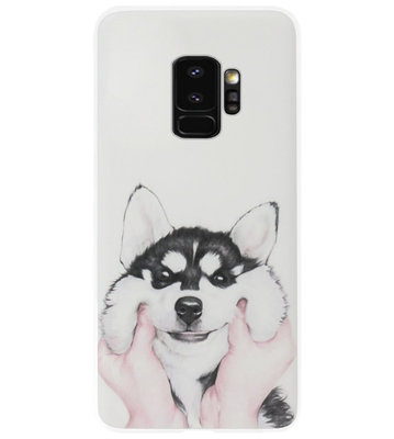 ADEL Siliconen Back Cover Softcase Hoesje voor Samsung Galaxy S9 Plus - Husky Hond