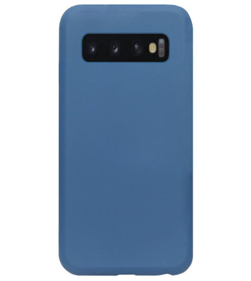 ADEL Premium Siliconen Back Cover Softcase Hoesje voor Samsung Galaxy S10 Plus - Blauw