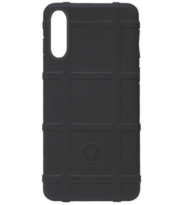 RUGGED SHIELD Rubber Bumper Case Hoesje voor Samsung Galaxy A50(S)/ A30S - Zwart