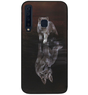 ADEL Siliconen Back Cover Softcase Hoesje voor Samsung Galaxy A9 (2018) - Wolven Schaduw Wolf