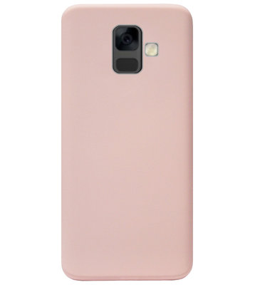 ADEL Premium Siliconen Back Cover Softcase Hoesje voor Samsung Galaxy A6 (2018) - Roze