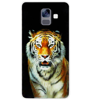ADEL Siliconen Back Cover Softcase Hoesje voor Samsung Galaxy A6 Plus (2018) - Tijger Wild