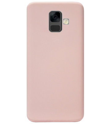 ADEL Premium Siliconen Back Cover Softcase Hoesje voor Samsung Galaxy A6 Plus (2018) - Roze