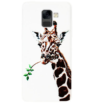 ADEL Siliconen Back Cover Softcase Hoesje voor Samsung Galaxy A8 (2018) - Giraffe