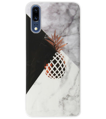 ADEL Siliconen Back Cover Softcase Hoesje voor Huawei P20 - Ananas Goud