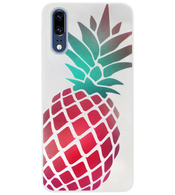 ADEL Siliconen Back Cover Softcase Hoesje voor Huawei P20 - Ananas