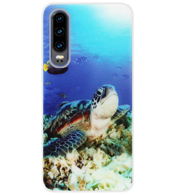 ADEL Siliconen Back Cover Softcase Hoesje voor Huawei P30 - Schildpad