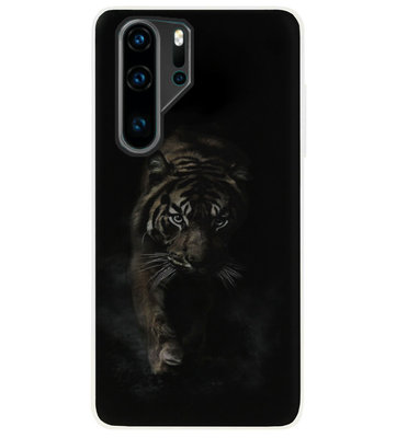 ADEL Siliconen Back Cover Softcase Hoesje voor Huawei P30 Pro - Tijger