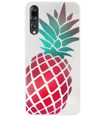 ADEL Siliconen Back Cover Softcase Hoesje voor Huawei P20 Pro - Ananas