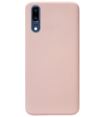 ADEL Premium Siliconen Back Cover Softcase Hoesje voor Huawei P20 - Lichtroze