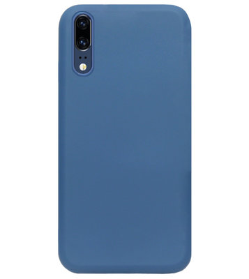 ADEL Premium Siliconen Back Cover Softcase Hoesje voor Huawei P20 - Blauw
