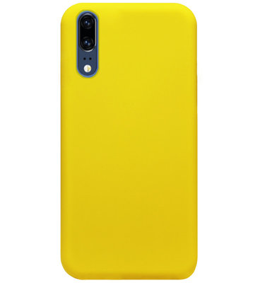 ADEL Siliconen Back Cover Softcase Hoesje voor Huawei P20 - Geel