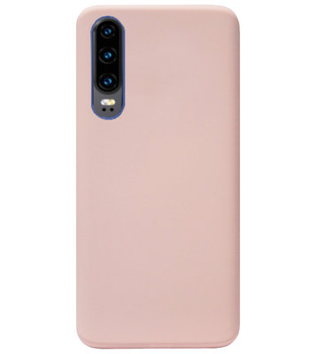 ADEL Premium Siliconen Back Cover Softcase Hoesje voor Huawei P30 - Lichtroze