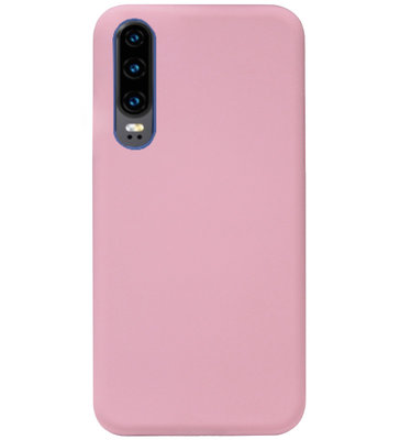 ADEL Siliconen Back Cover Softcase Hoesje voor Huawei P30 - Roze