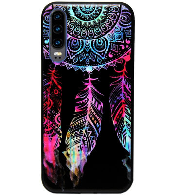 ADEL Siliconen Back Cover Softcase Hoesje voor Huawei P30 - Dromenvanger Kleur