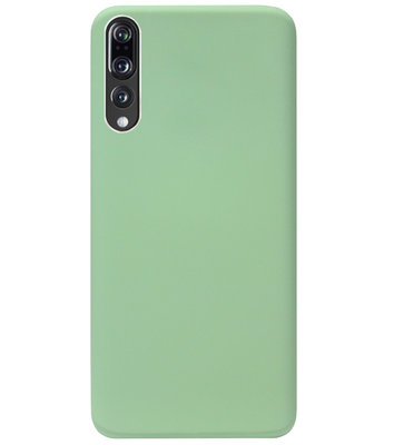 ADEL Premium Siliconen Back Cover Softcase Hoesje voor Huawei P20 Pro - Lichtgroen